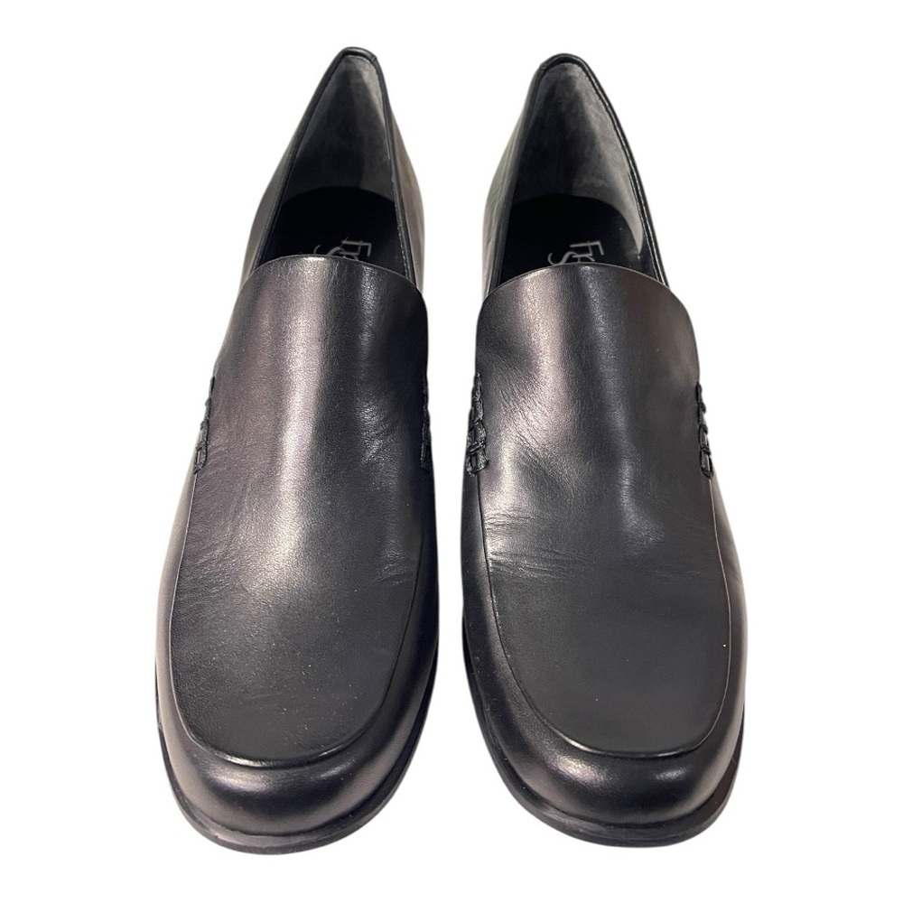 Franco Sarto Nolan Black Leather Heels – Size 7.5M New with Box!